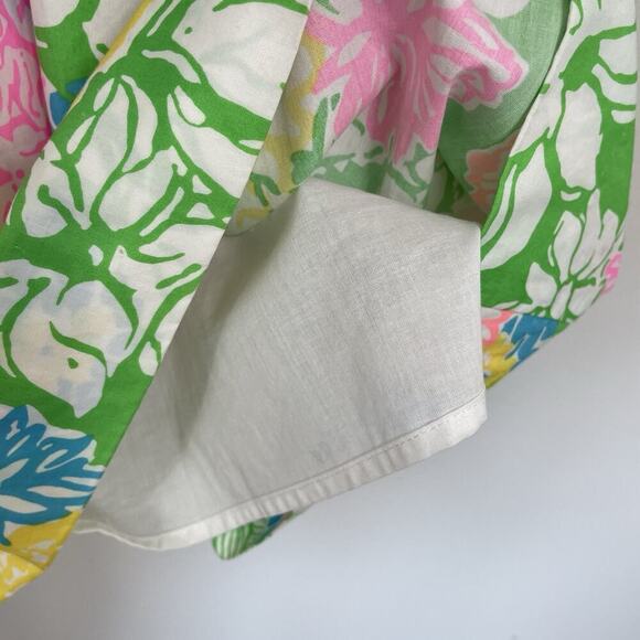 Lilly Pulitzer Raegan Dress Size 4 Hibiscus Stroll Lace Tropical Party Wedding - Picture 5 of 8